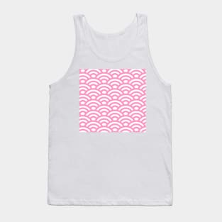 Red lines curves background pattern Tank Top